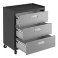 thumbnail image 3 of Fortress Textured Metal 31.5" Garage Mobile Chest with 3 Full Extension Drawers in Grey, 3 of 7