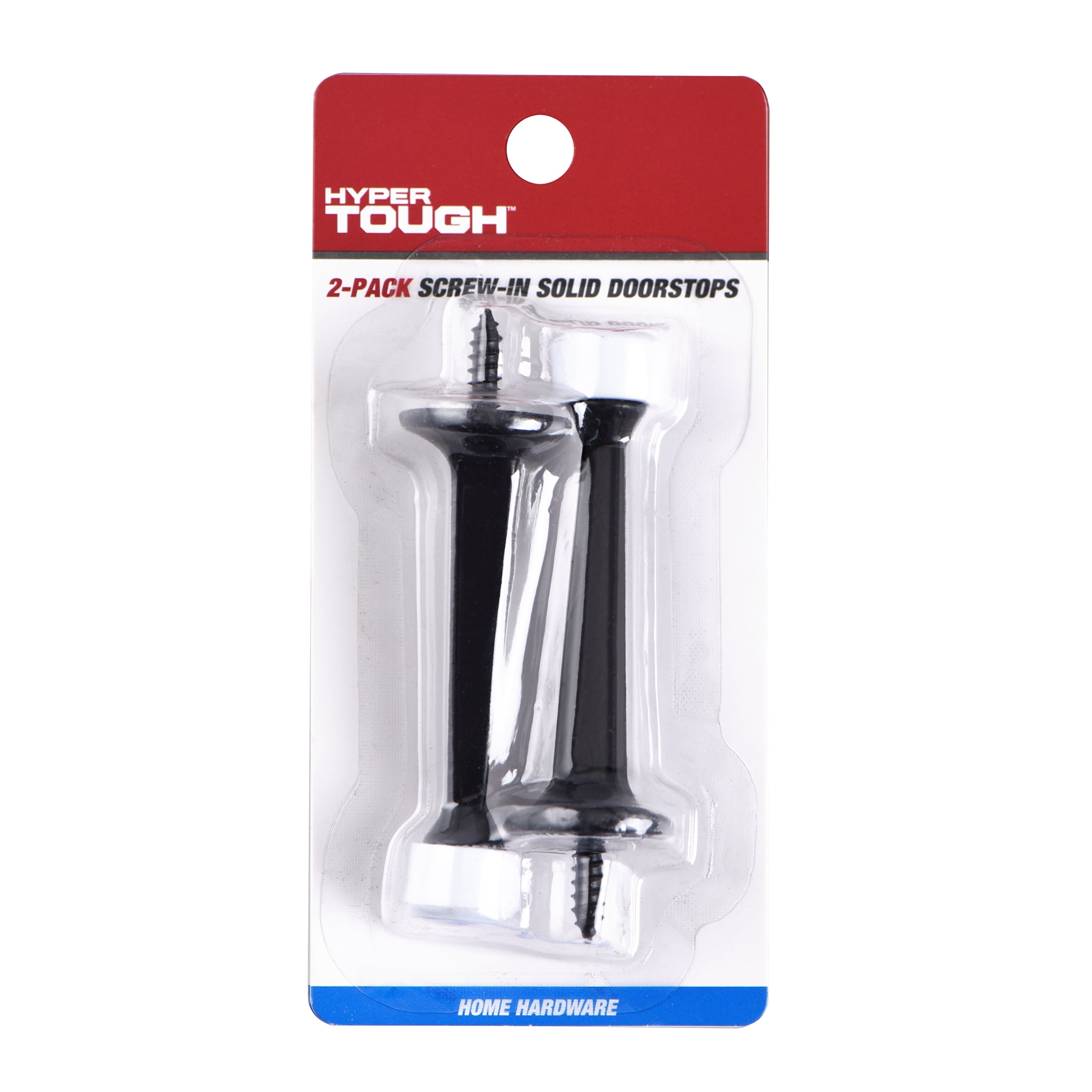 (2 pack) Hyper Tough New Screw-in Solid Doorstop, Oil Rubbed Bronze, 2 Pack, 0.984 X 0.984 X 3.63 inch