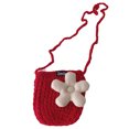 thumbnail image 1 of Bolso pequeño de punto de flores para bebé, bolso de lana para niña, 1 of 5
