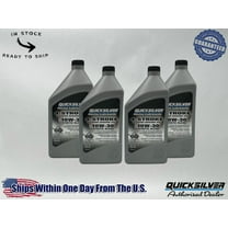 Quicksilver OEM Semi Synthetic 10W30 Marine Oil Quarts 92-8M0142135 4 Pack