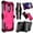 Pink, variant on LG K8 2017 Case, LG Tribute Dynasty Case, LG Aristo 2 Case, Mignova Heavy Duty Shockproof Full Body Protection Rugged Case Cover with Swivel Belt Clip and Kickstand for LG Phoenix 3 / LG Fortune(Blue)
