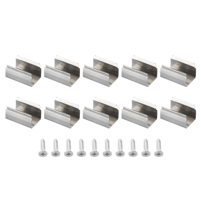 Unique Bargains LED Strip Light Clips Mounting Bracket Fixing Clips with Screws for 12mm-13mm Light Cable Ribbon 100 Pack