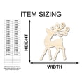 thumbnail image 2 of Unfinished Wood Reindeer Shape - Craft - up to 46" DIY 12" / 1", 2 of 4