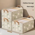 thumbnail image 2 of asddcavvf Clothes Sorting Reinforced Handle Fabric Storage Sure Here's A Product Title For Listing Foldable With Large Capacity Wardrobe Organizer Beige Archival, 2 of 6