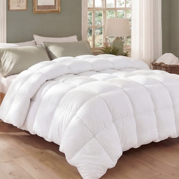 U by Bedsure Queen Comforter Duvet Insert, All Season Down Alternative, Fluffy Soft Bedding, Machine Washable with 8 Corner Tabs (White, 88x88 Inches)