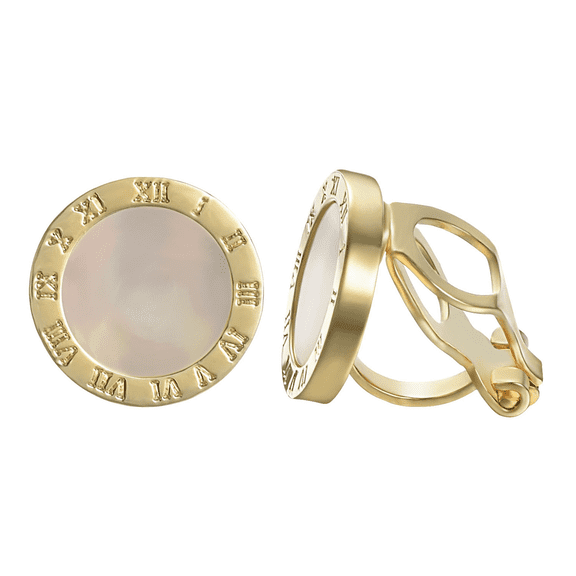 Yoursfs Round Button Clip on Earring For Women 18K Gold Plated Non Pierced Ears Crystal Clip Earrings Stylish Jewelry