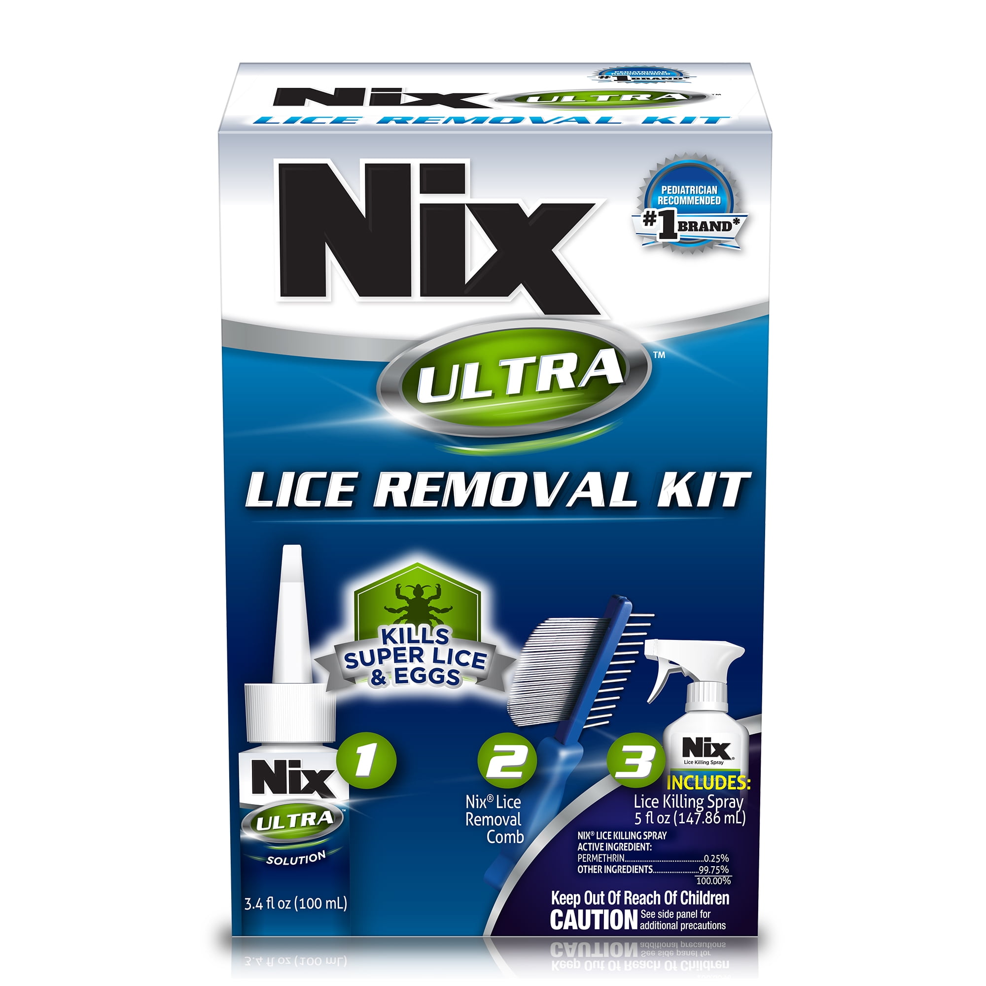 Nix Ultra Super Lice Removal Kit, Lice Removal Treatment For Hair and Home