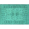 thumbnail image 1 of Ahgly Company Indoor Rectangle Oriental Turquoise Blue Industrial Area Rugs, 5' x 7', 1 of 4