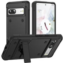 Dteck for Google Pixel 7 Case with Kickstand, Hybrid Shockproof Bumper Rugged Case Hard Protective Cover for Google Pixel 7,Black