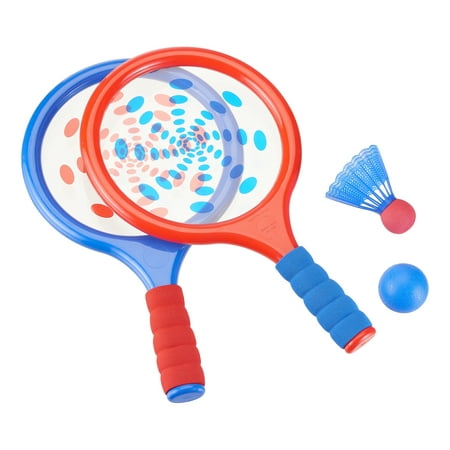 Play Day Boom Racket Game Red and Blue ,4 Piece Outdoor Sports Toy, Children Ages 3+