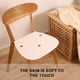 thumbnail image 4 of Cojín de asiento suave y cómodo, cojín duradero para silla de color sólido con lazos, cojín de asiento de algodón para cocina, 4 of 5