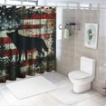 thumbnail image 7 of Orinice Wolf Flag Trees Bathroom Decor Set - Colorful Luxurious Graphic Print Polyester Fabric Fashion Shower Curtain with Hooks 69x72, 7 of 7