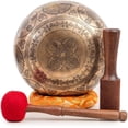 thumbnail image 2 of Large Tibetan Singing Bowl Set 12" Master Healing Grade For Sound Bath And Yoga, 2 of 3