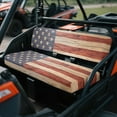 thumbnail image 3 of Binienty Red American Flag UTV Cushion Covers for Kawasaki Mule 2009-2024 4000 4010/2001-2018 3000 3010, Polyester Dustproof Adjustable UTV Replacement Seat Cover for Mule 4000 Seat Accessories Parts, 3 of 8