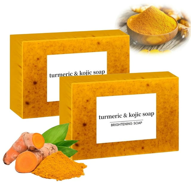 EIMELI Lemon Turmeric Kojic Acid Soap Turmeric Soap Bar for Face and Body Honey Glow Lemon Turmeric Soap for Face and Body Natural Turmeric Handmade Soap for All Skin Types Clearance