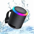 thumbnail image 1 of wonima02 Portable Bluetooth Speakers,Waterproof Wireless Speaker, Metal Small Speaker,5W Clear Crystal Sound,Long Playtime time, Colorful Light, Gift for Men and Women (Black), 1 of 1