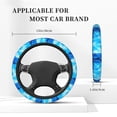 thumbnail image 2 of Kdxio Blue Shell Print Elastic Stretch Steering Wheel Cover,Auto Steering Wheel Cover,15 Inch Anti-Slip,Warm in Winter and Cool in Summer,Fit Suvs,Vans Cars,Trucks, 2 of 7