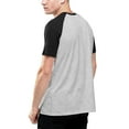 thumbnail image 2 of Ma Croix Mens CONTRAST RAGLAN SHORT SLEEVE T Shirts Short Sleeve Baseball Jersey Casual Sport Tee, 2 of 6