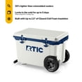 thumbnail image 2 of RTIC Ultra-Light 52 Qt Wheeled Hard-Sided Ice Chest Cooler, Fits 78 Cans, Cool Grey & Navy, 2 of 8