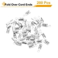 thumbnail image 3 of 200 Pcs Fold Over Cord Ends, 10.2x2.5mm Ribbon Crimp Ends Cap, Clasp Tips for Leather Craft Making Diy (White K), 3 of 6