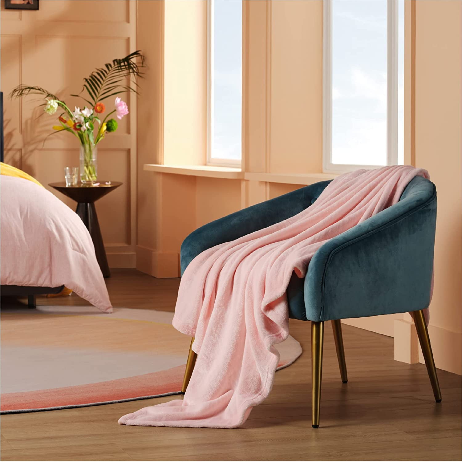 Mauve pink throw blanket sale