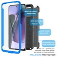 thumbnail image 3 of For Moto G Stylus 2023 Case, Motorola Moto G Stylus 2023 Holster Clip, Tekcoo [Tshell] Shock Absorbing [Blue] Secure Swivel Locking Belt Defender Heavy Full Body Kickstand Carrying Tank Armor Cases, 3 of 8