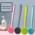 thumbnail image 2 of Qarigey Cepillo de baño de silicona, portátil, lavable, de mano, de mango largo, de repuesto, antideslizante, para baño, cuerpo, pierna, Cuerpo del baño Gris, 2 of 6
