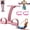 Upgraded Pink, variant on Pedal Resistance Bands with Handles, Upgraded 8-Tube Multifunction Elastic Yoga Band, 3-in-1 Home Fitness Stretch Strap with Foot Holders for Abs, Legs, Core and Full Body Toning