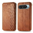 thumbnail image 4 of for Google Pixel 9 Pro XL Wallet Case, Men's Retro Premium Business PU Leather Classic Magnetic Closure Flip Case with Card Holder [RFID Blocking] Folio Kickstand Shockproof Phone Cover,Brown, 4 of 9