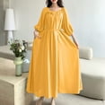 thumbnail image 4 of Women Oversized Maxi Dress Long Floor Length Dresses Casual Loose Baggy Crew Neck Summer Swing Beach Dress, 4 of 5