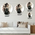 thumbnail image 4 of Designart "Asian Art Geishas beauty VI" Asian Oversized Wall Clock, 4 of 5