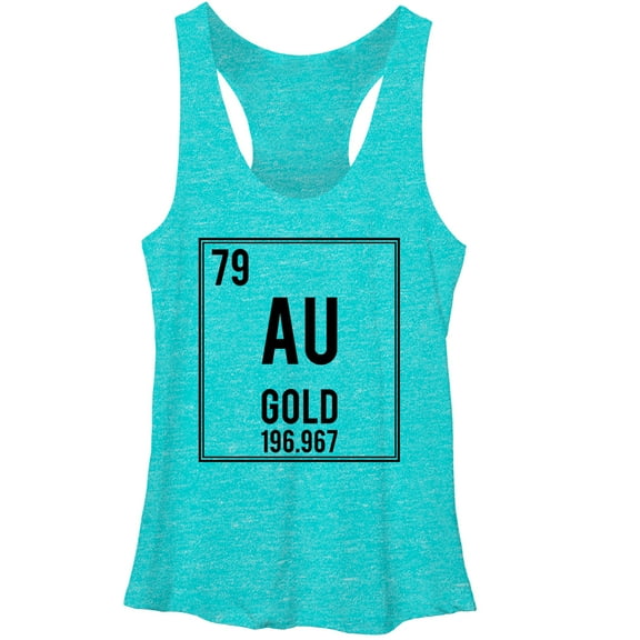 Women's Lost Gods AU Gold Racerback Tank Top Tahiti Blue Medium