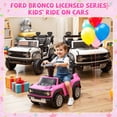 thumbnail image 7 of iYofe Toddler Ride On Car 1-3, Licensed Ford Bronco Raptor Foot to Floor Kids Car with Music & Horn, First Ride On Toy, Pink, 7 of 7