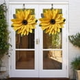 thumbnail image 6 of Wozhidaoke Artificial Sunflower Wreath Front Door Wreath Yellow Sunflower Daisy Wreath Spring Summer Wreath Front Door for Indoor Outdoor Home Wedding Window Wall Decor Yellow 29*28*6 Yellow, 6 of 7