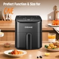 thumbnail image 3 of DEIME Air Fryer, Small Digital 2.8 Qt Airfryer Space Saving Compact, Bake, Reheat, Roasts for Quick Easy Meals, Mini Compact & Quiet, Nonstick & Dish, 3 of 7