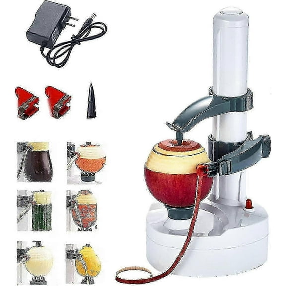 Electric peeler for apples and potatoes, comes with 2 sharp blades