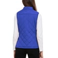 thumbnail image 3 of INSPIRE CHIC Women's Outerwear Vests Stand Collar Padded Gilet Zip Vest XS Bright Blue, 3 of 6