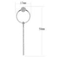 thumbnail image 2 of High polished (no plating) Stainless Steel Earrings with AAA Grade CZ in Clear for Women Clear Stone Color Style DA371, 2 of 3