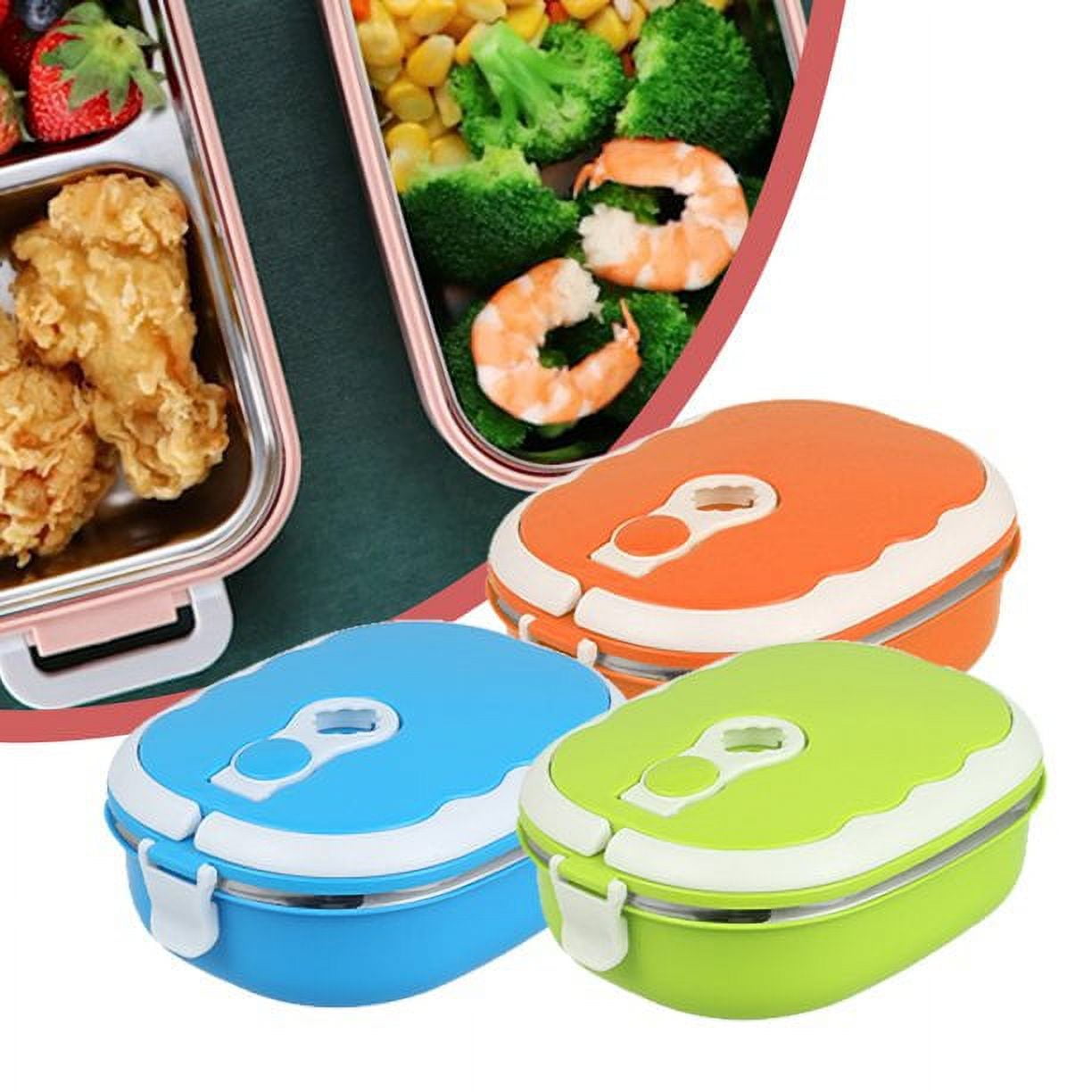YBOBK HOME Cute Camera-Shape Portable Bento Box For Kids To School, 3  Compartments Divided Lunch Container Thermal Lunch Box For Food, Stainless  Steel