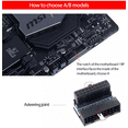 thumbnail image 2 of Desktop ordenador placa base USB3.0 19P 20P adaptador vertical plug-in aguja asiento giro 90 grados dirección codo instalado Liner LYD Componentes informáticos y hardware, 2 of 9