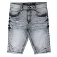thumbnail image 4 of X RAY Men's Denim Shorts Frayed Hem Slim Look Stretch Jean Short for Men, Ripped Holes, 4 of 7