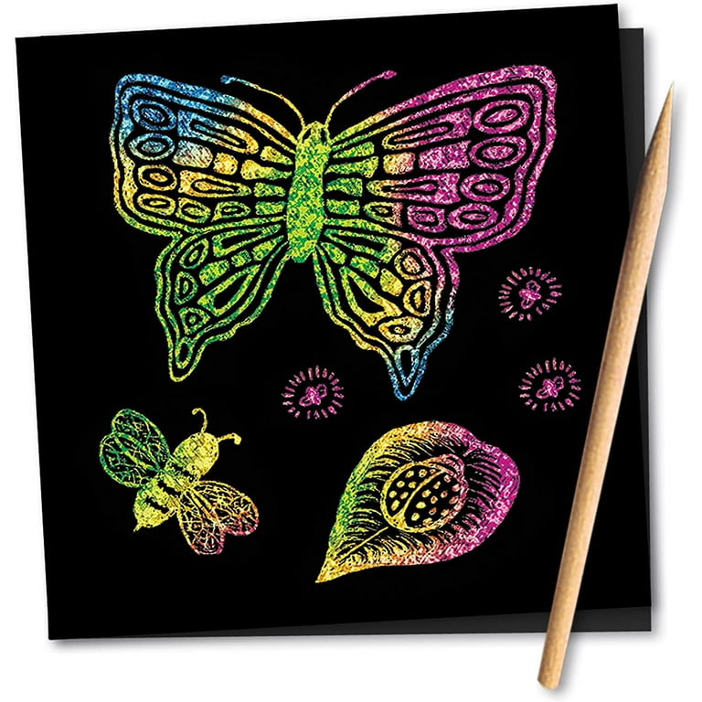 Swtroom Scratch Art Paper Set for Kids, 107 Pcs Rainbow Magic