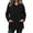 Black, variant on Miqool Womens Fleece Lined Hoodies Fall Winter Long Sleeve Pullover Tops Loose Fit Hooded Sweatshirt with Front Pockets