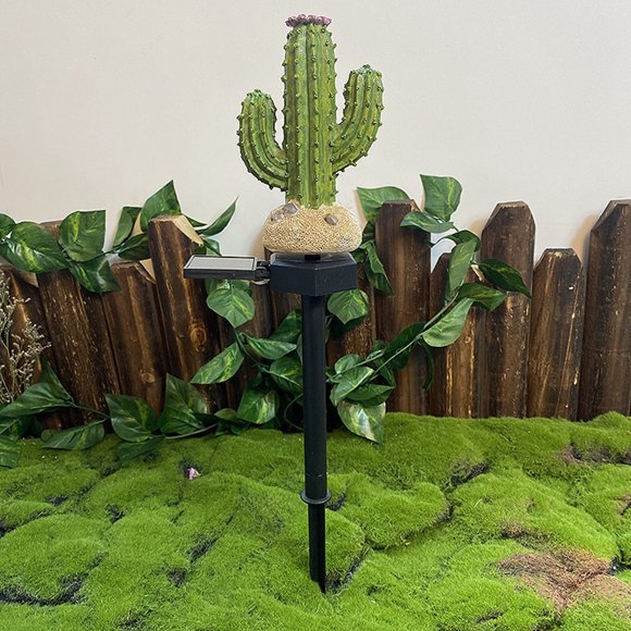 TIELUTT Lumières Décoratives Solaires de Jardin Extérieur Lumières de Cour Lumières de Cactus Lumières de Clôture Lampe de Bureau avec Panneau de Serrage Lumière de Plafond Lumières de Clôture Extérieure Guirlande Lumineuse de Jardinage Extérieur