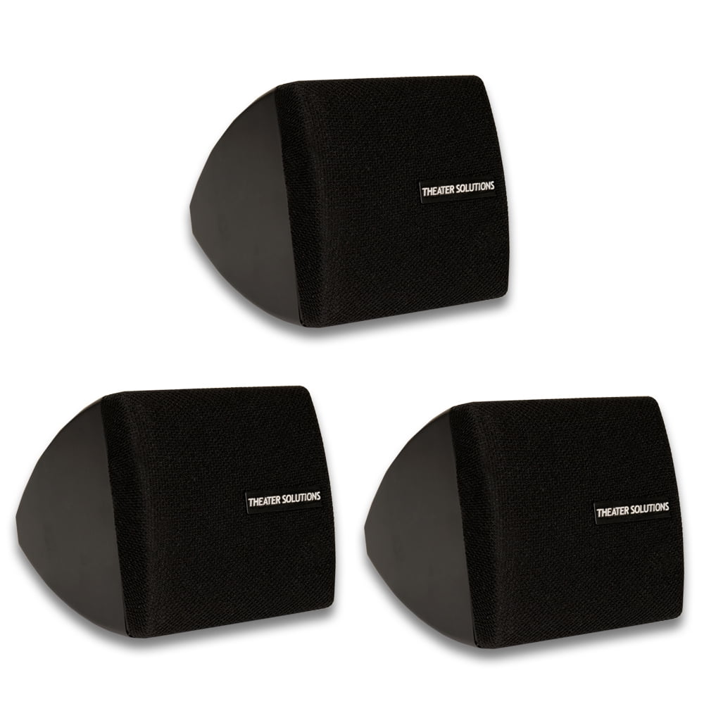 Theater Solutions TS425ODB Indoor or Outdoor Speakers Weatherproof Mountable Black 2 Pair Pack 