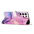 thumbnail image 2 of Compatible for Galaxy S25 Ultra Wallet Case, Samsung S25 Ultra Wallet Case[Stand Feature] [Wrist Strap] [Credit Cards Holder] New Marble Pattern Premium PU Leather Flip Protective Cover,Purple, 2 of 10