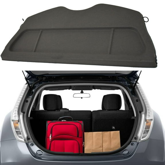 Genrics Black Non Retractable Luggage Cargo Rear Cover Replacement for 2013-2017 Leaf