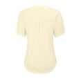thumbnail image 7 of Womens Shirts Summer V Neck Tops Puff Short Sleeve T Shirt Pleated Floral Printed Tunic Blouse Shirts Womens Tops, 7 of 7