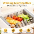 thumbnail image 2 of Extend Kitchen Sink Drain Basket, 2026 New Stainless Steel Retractable Sink Rack, Over Sinks Dish Rack, Portable Multi-Functional Design for Vegetables, Fruits and Dishes, 2 of 7