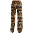 thumbnail image 4 of LHVUOA Halloween Womens Pajama Pants Wide Leg Funny Graphic Pjs Comfy Bottoms with Pockets, 4 of 7